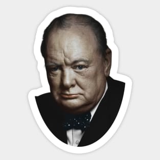 Winston Churchill Portrait - The Roaring Lion - Colorized Sticker